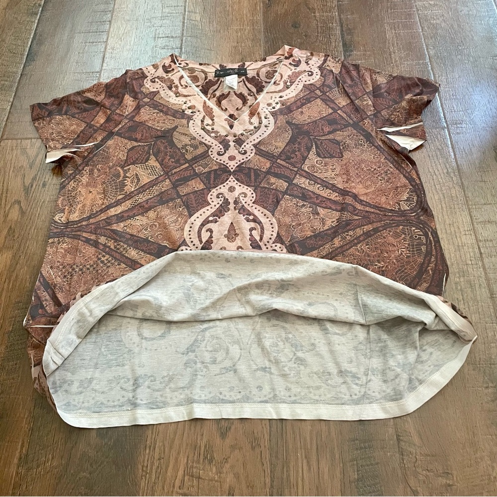 APPROPRIATE BEHAVIOR boho plus size 2X top (18W-20W) - Picture 7 of 8